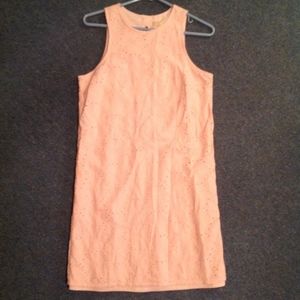 Hope and Harlow Pink  Eyelet Shift Dress sz 6 EUC